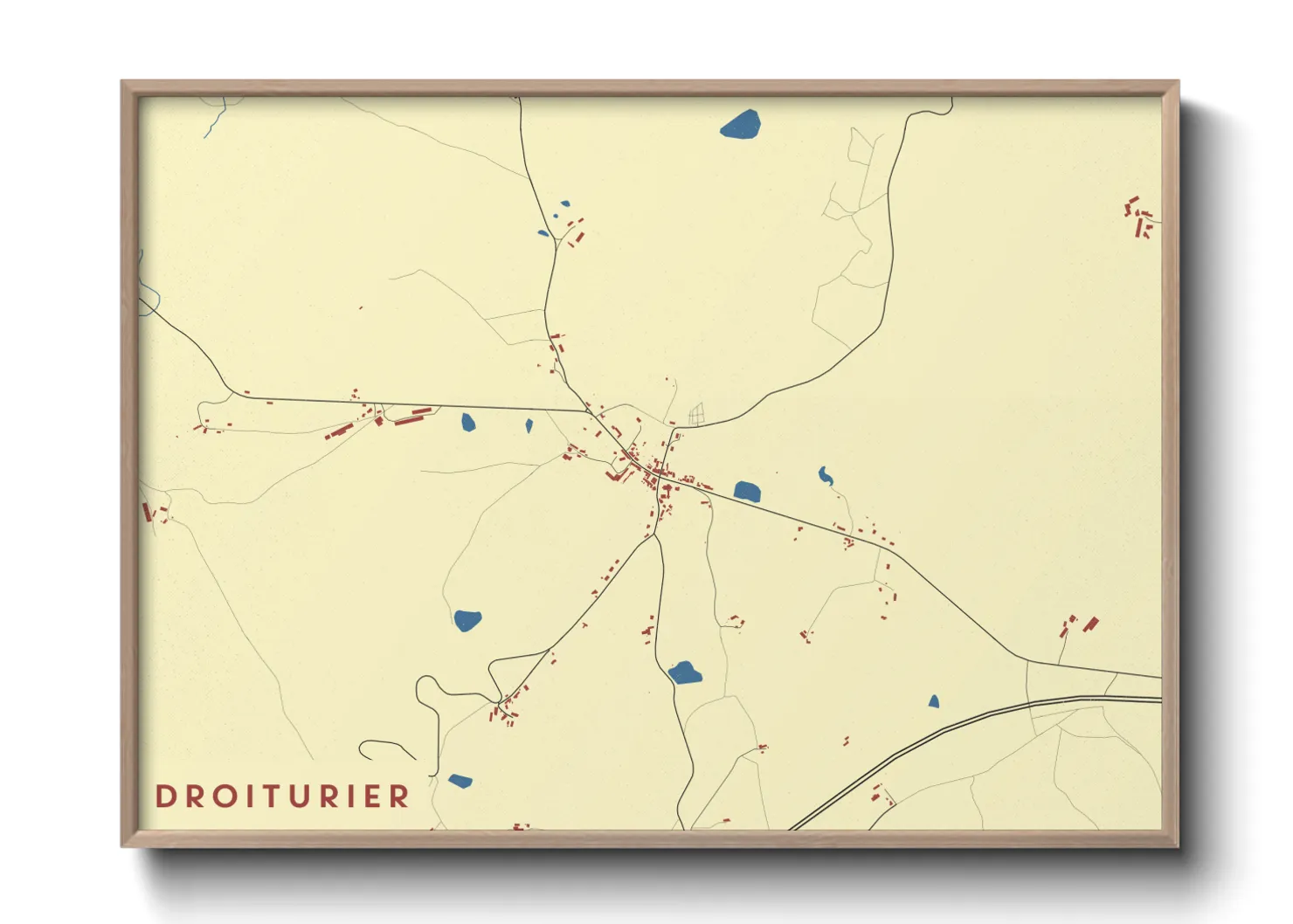 Une affiche de carte sur Droiturier