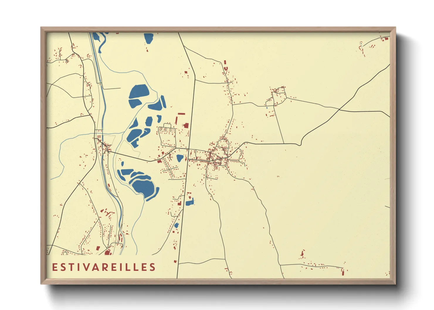Une affiche de carte sur Estivareilles