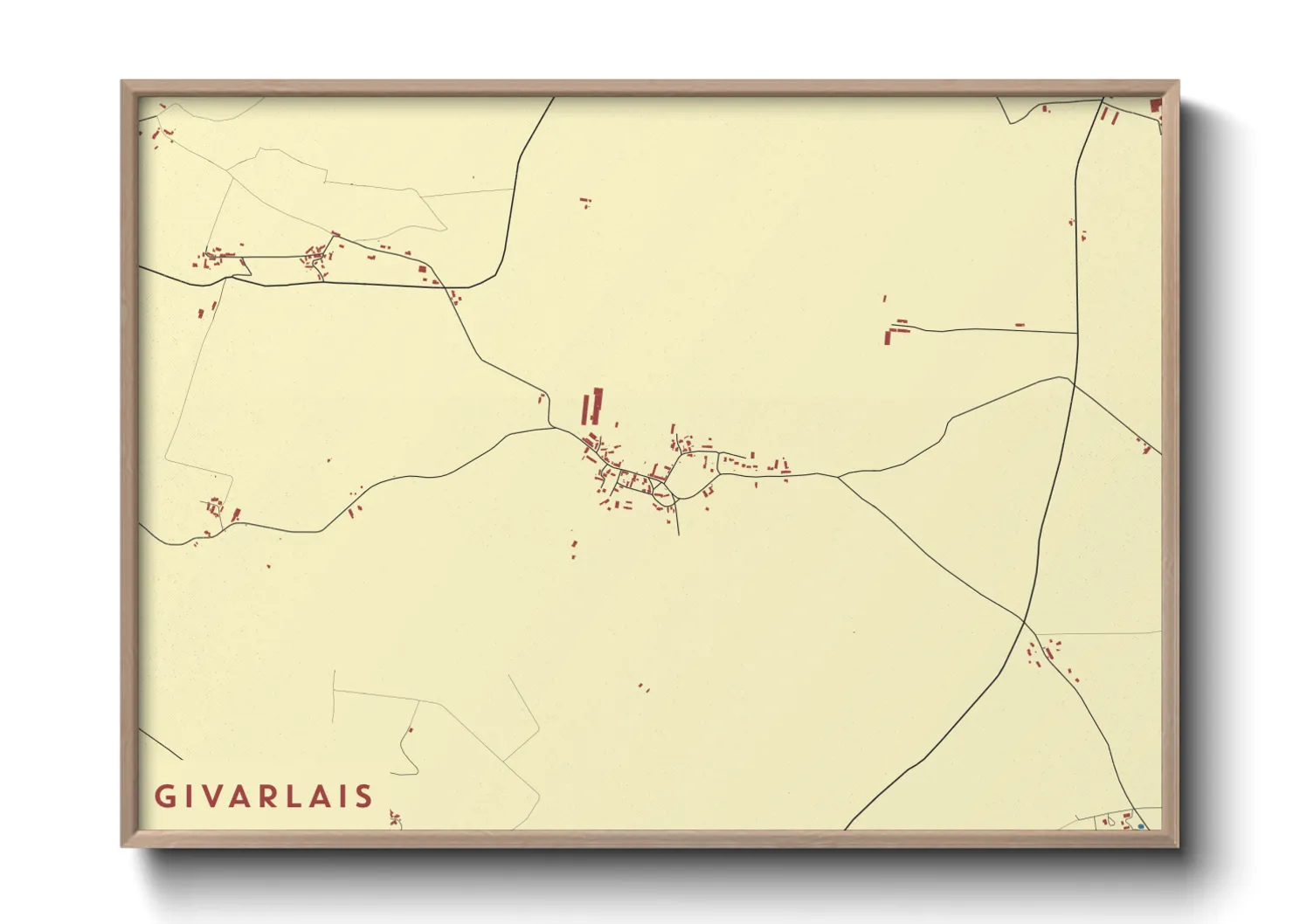 Une affiche de carte sur Givarlais