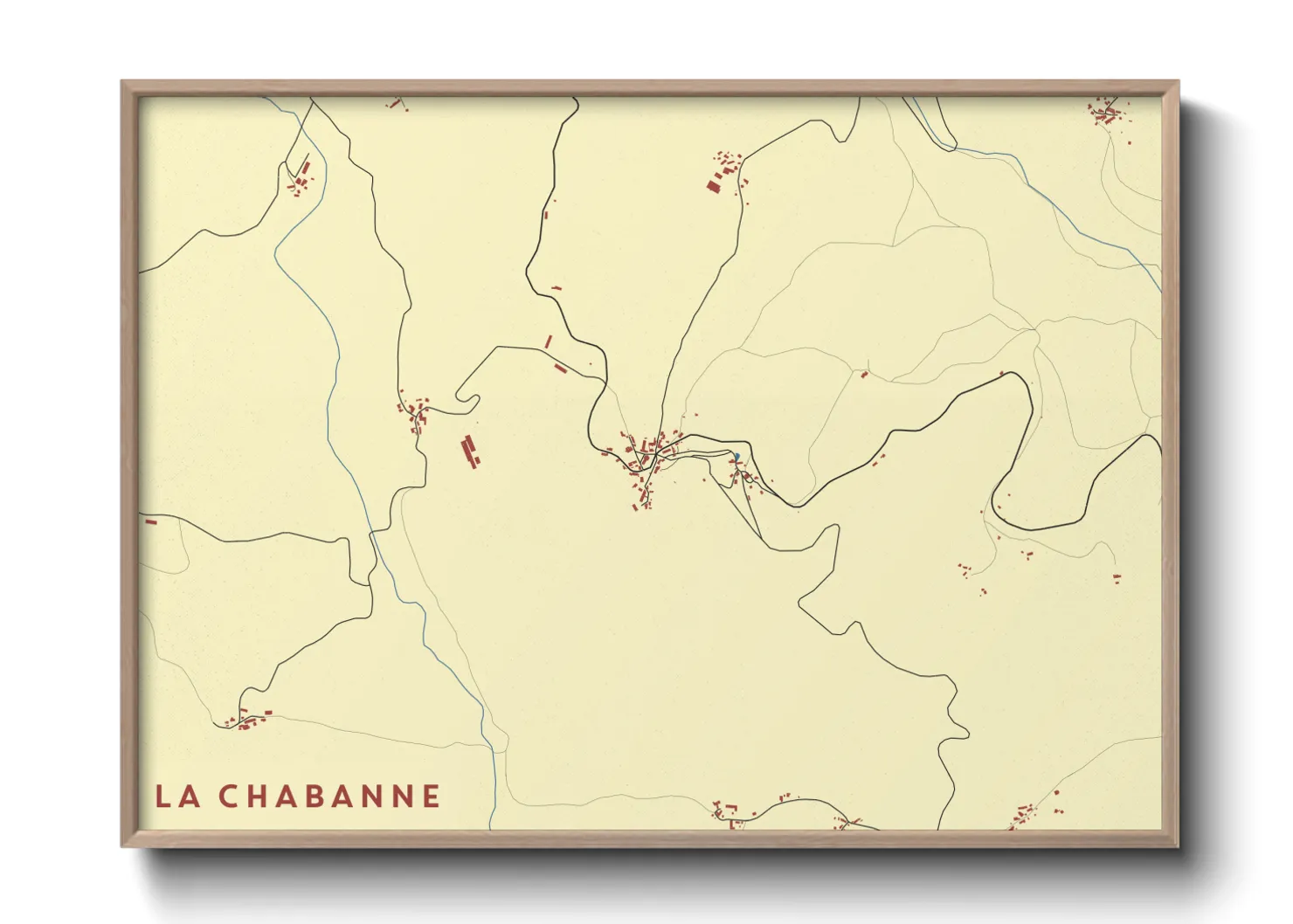 Une affiche de carte sur La Chabanne