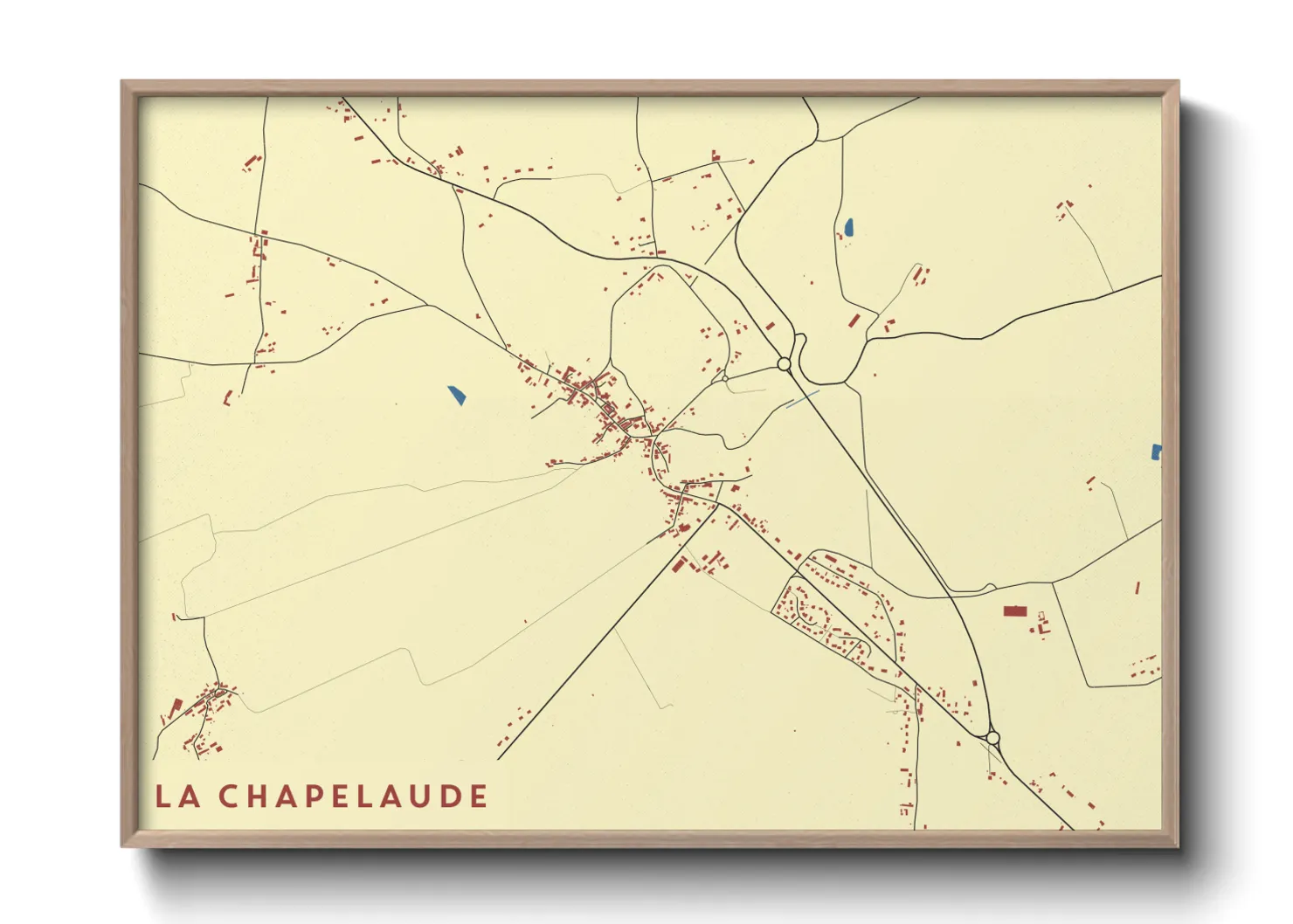 Une affiche de carte sur La Chapelaude
