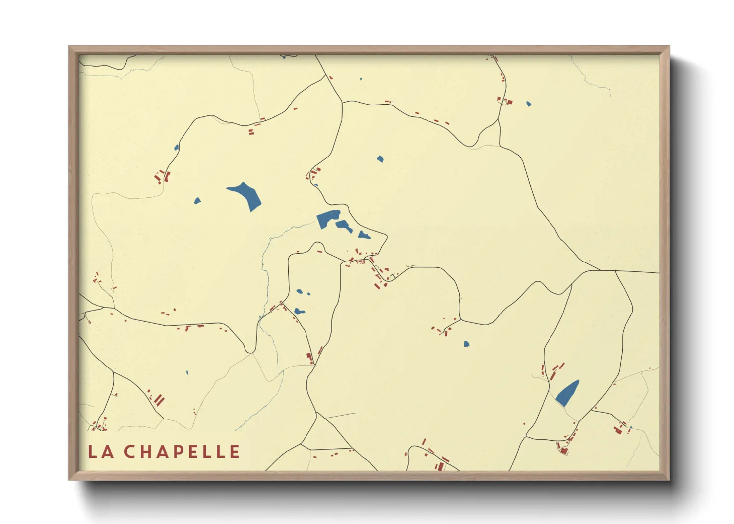 Une affiche de carte sur La Chapelle