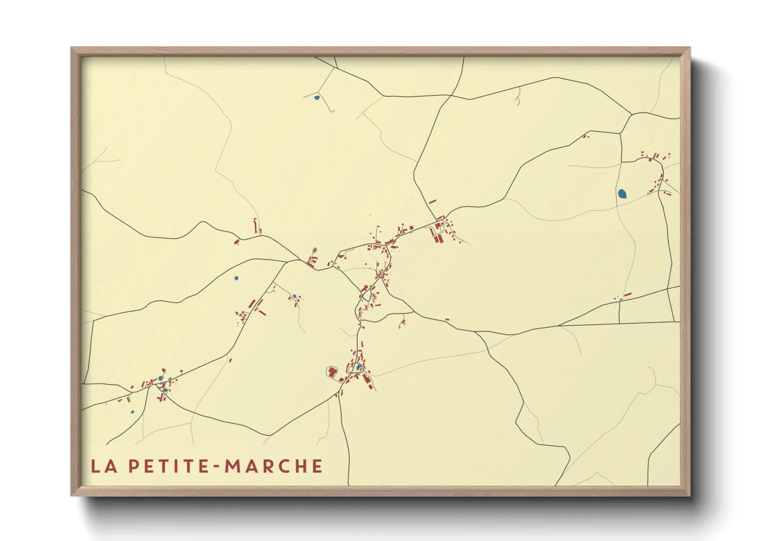 Une affiche de carte sur La Petite-Marche