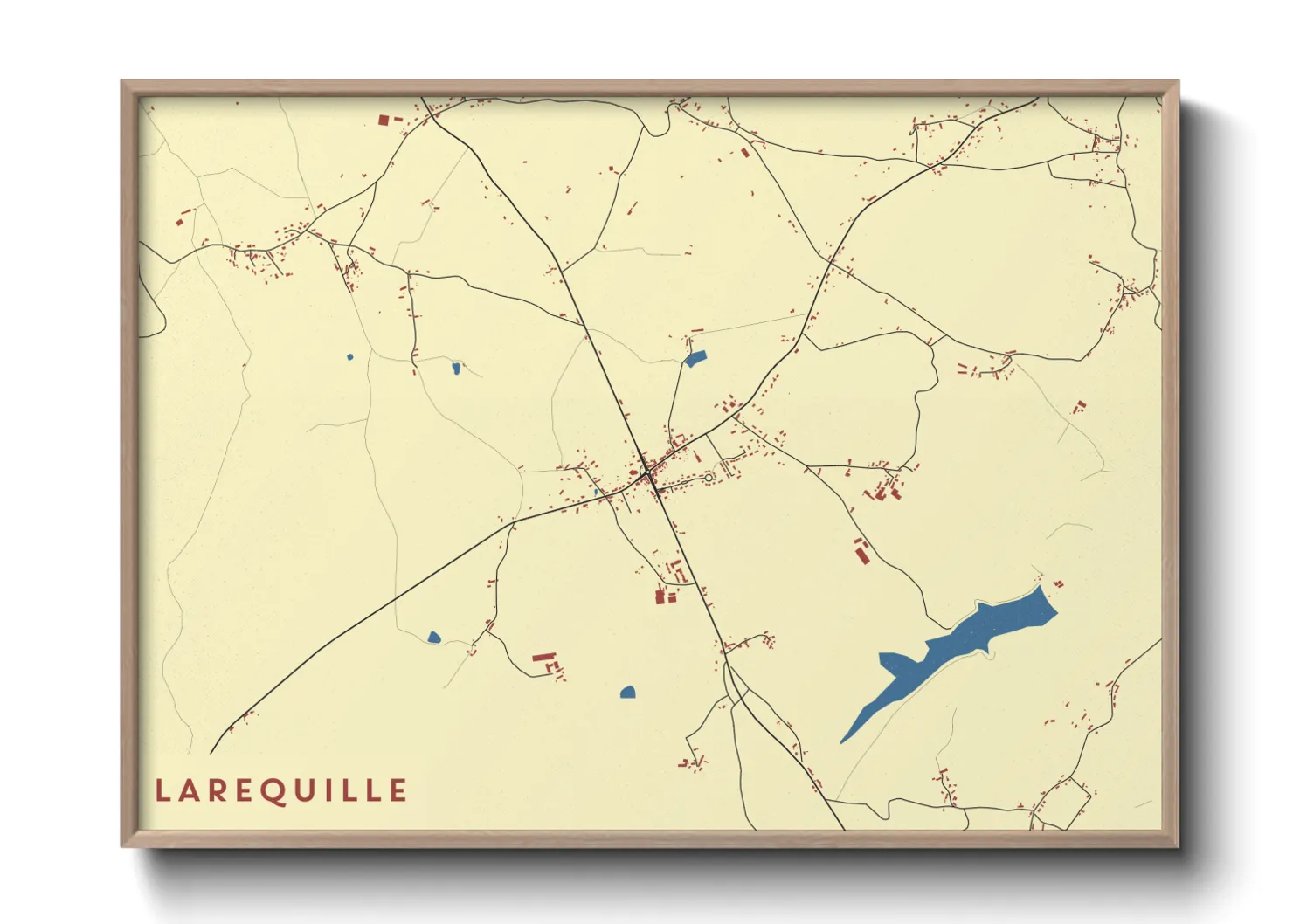 Une affiche de carte sur Larequille