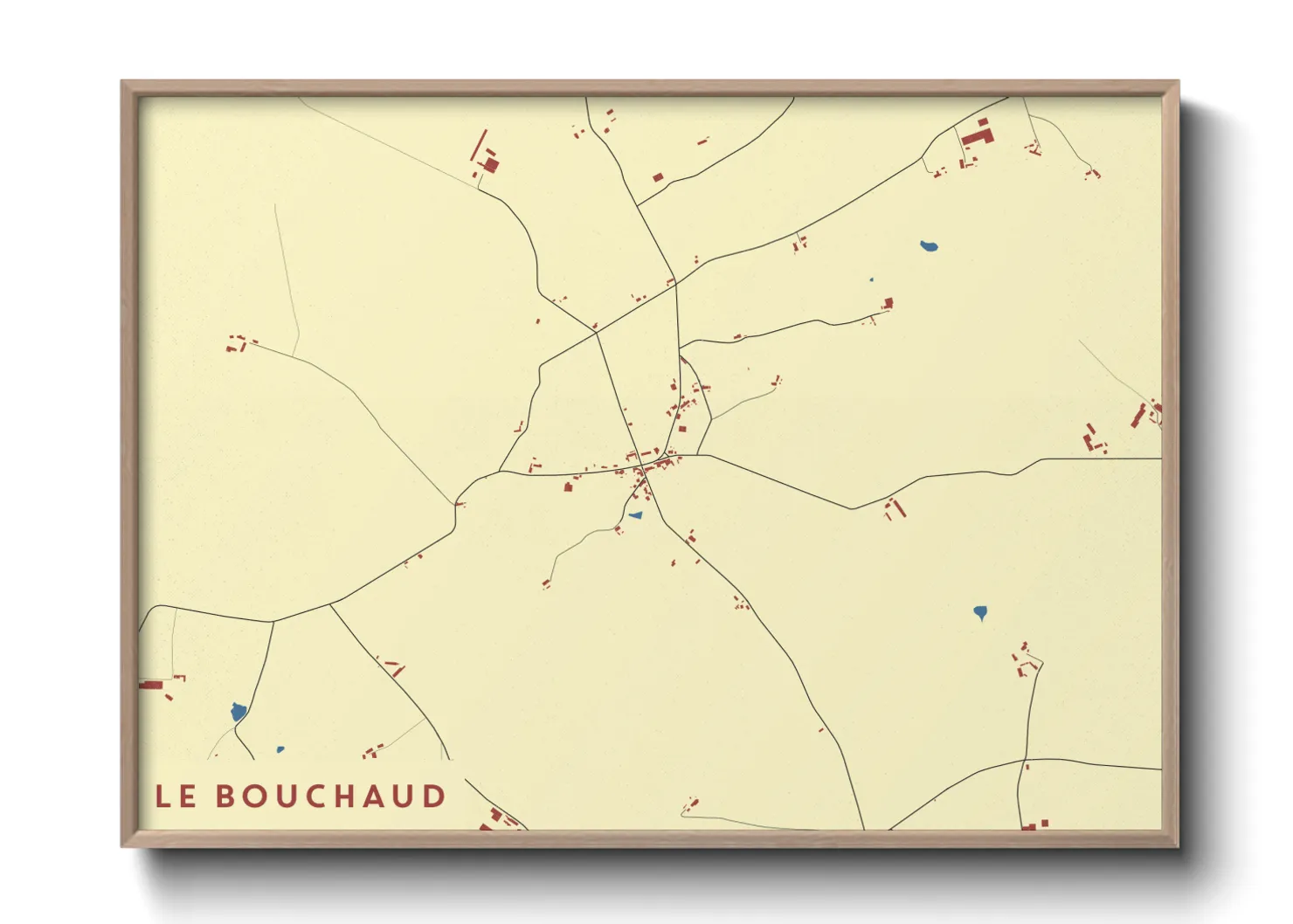Une affiche de carte sur Le Bouchaud