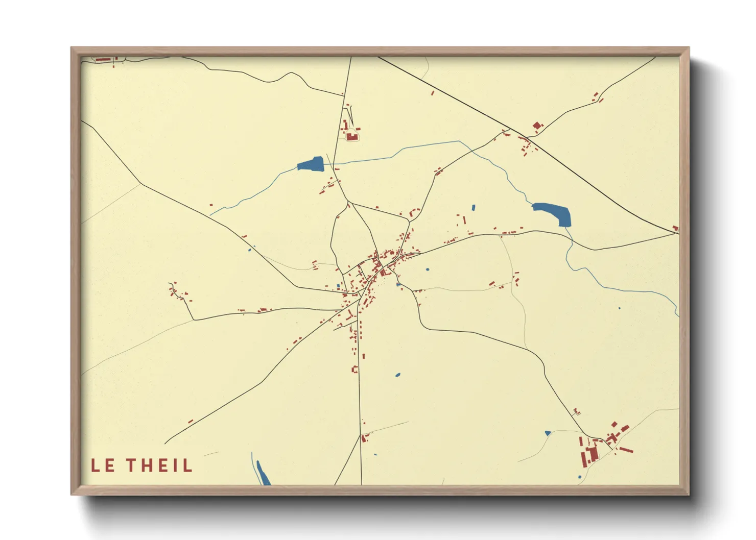 Une affiche de carte sur Le Theil
