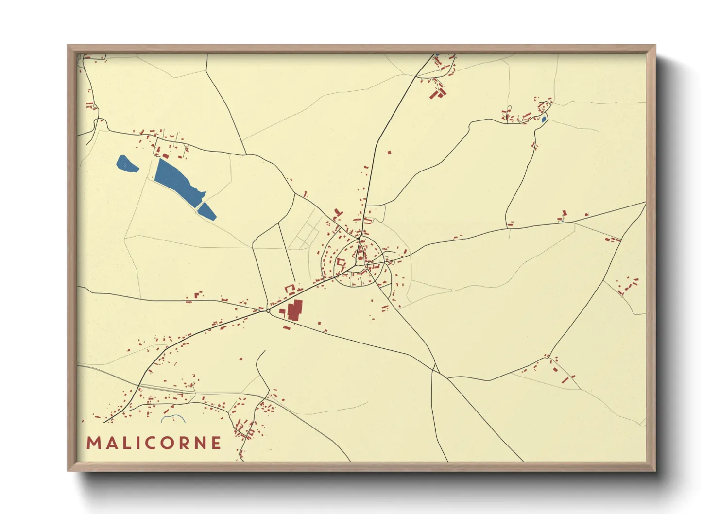 Une affiche de carte sur Malicorne