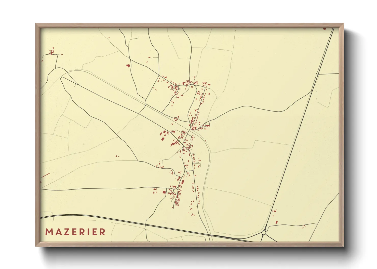 Une affiche de carte sur Mazerier