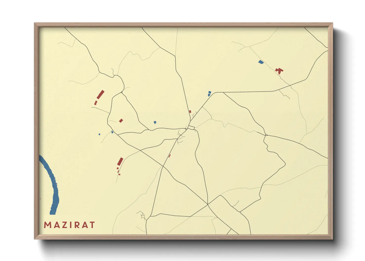 Une affiche de carte sur Mazirat