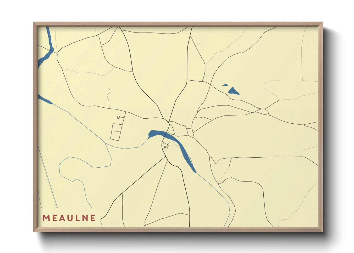 Une affiche de carte sur Meaulne