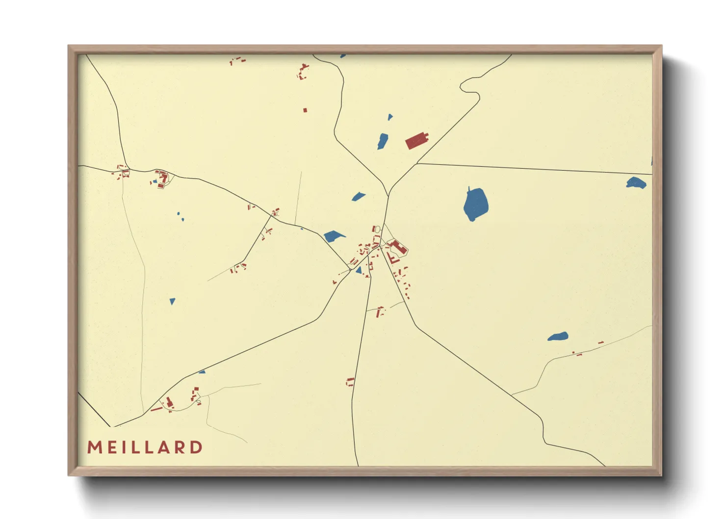 Une affiche de carte sur Meillard