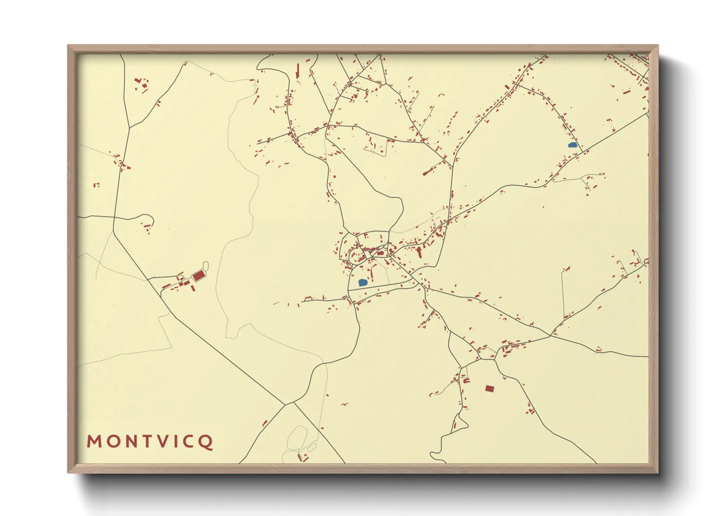 Une affiche de carte sur Montvicq