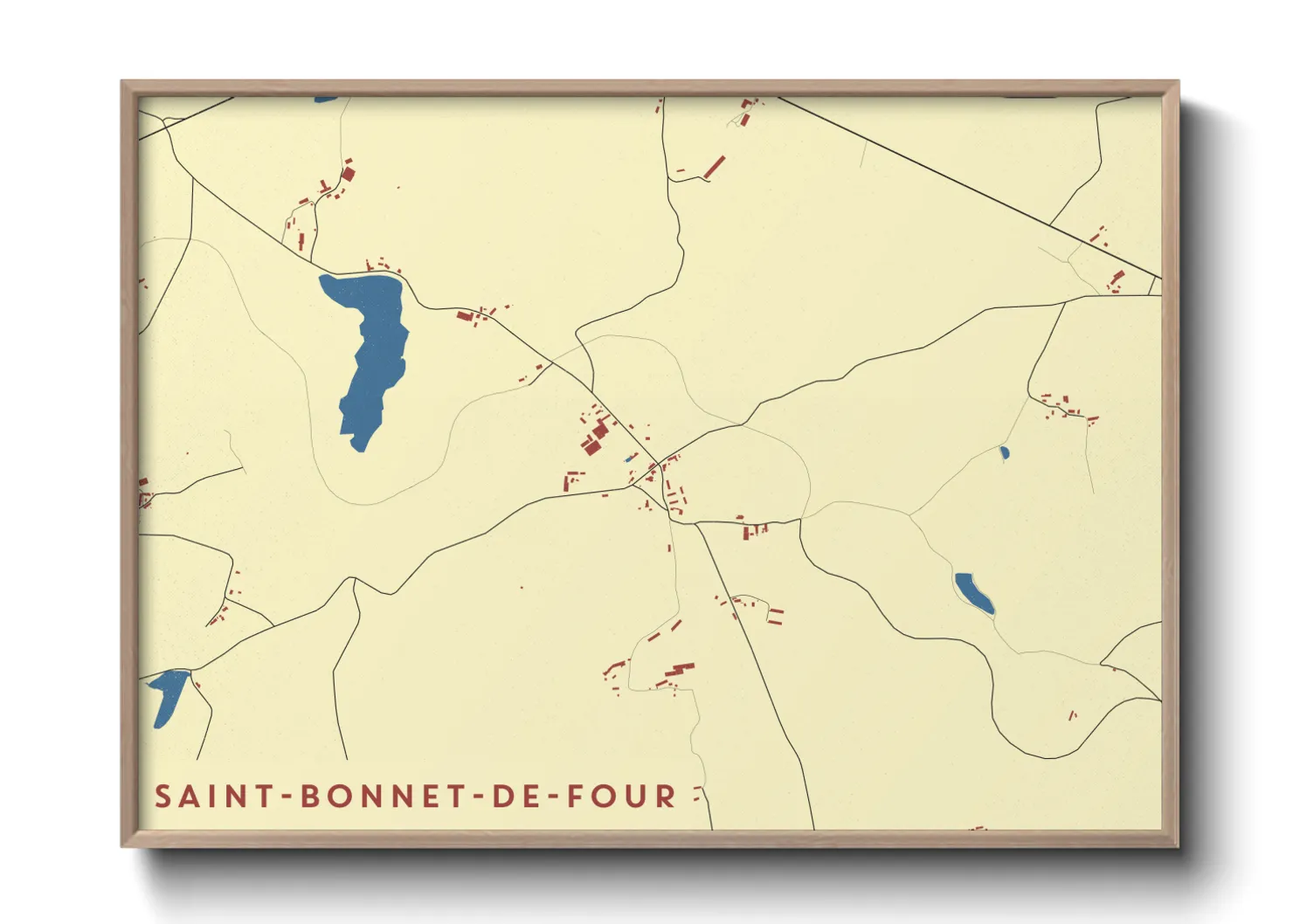 Une affiche de carte sur Saint-Bonnet-de-Four