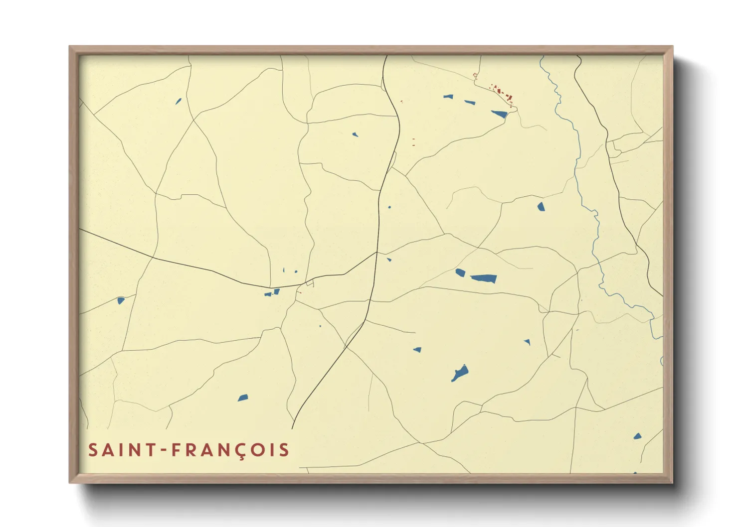 Une affiche de carte sur Saint-François
