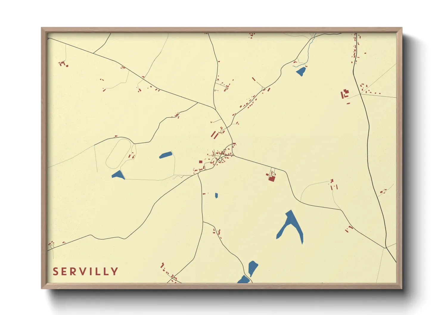 Une affiche de carte sur Servilly