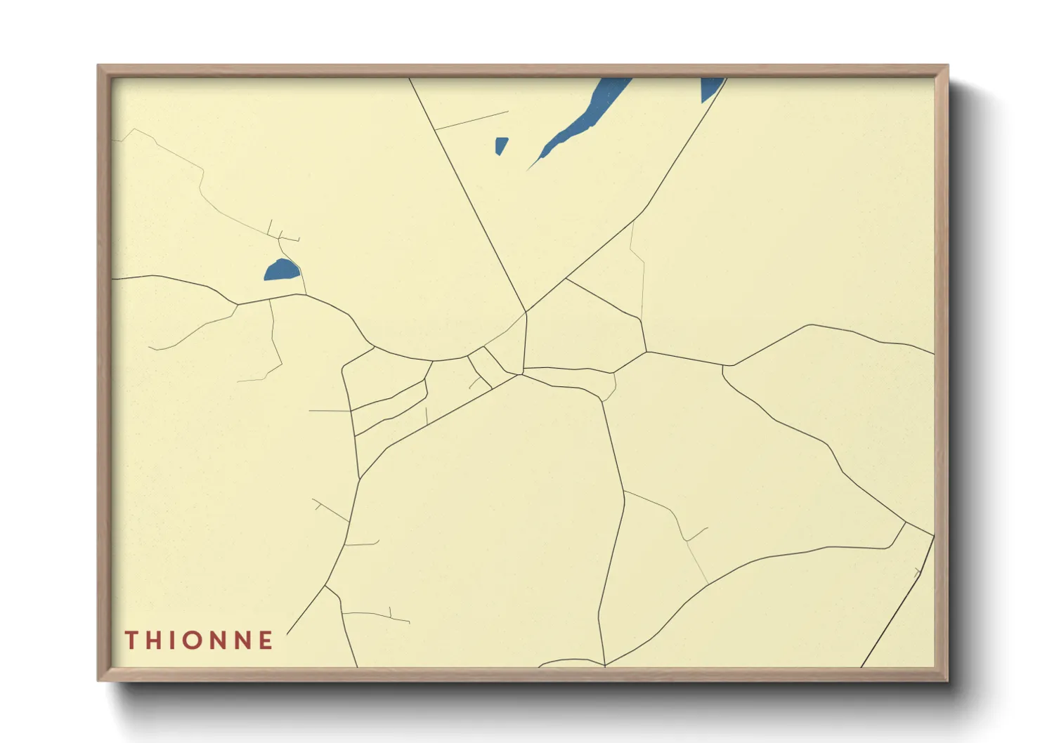 Une affiche de carte sur Thionne