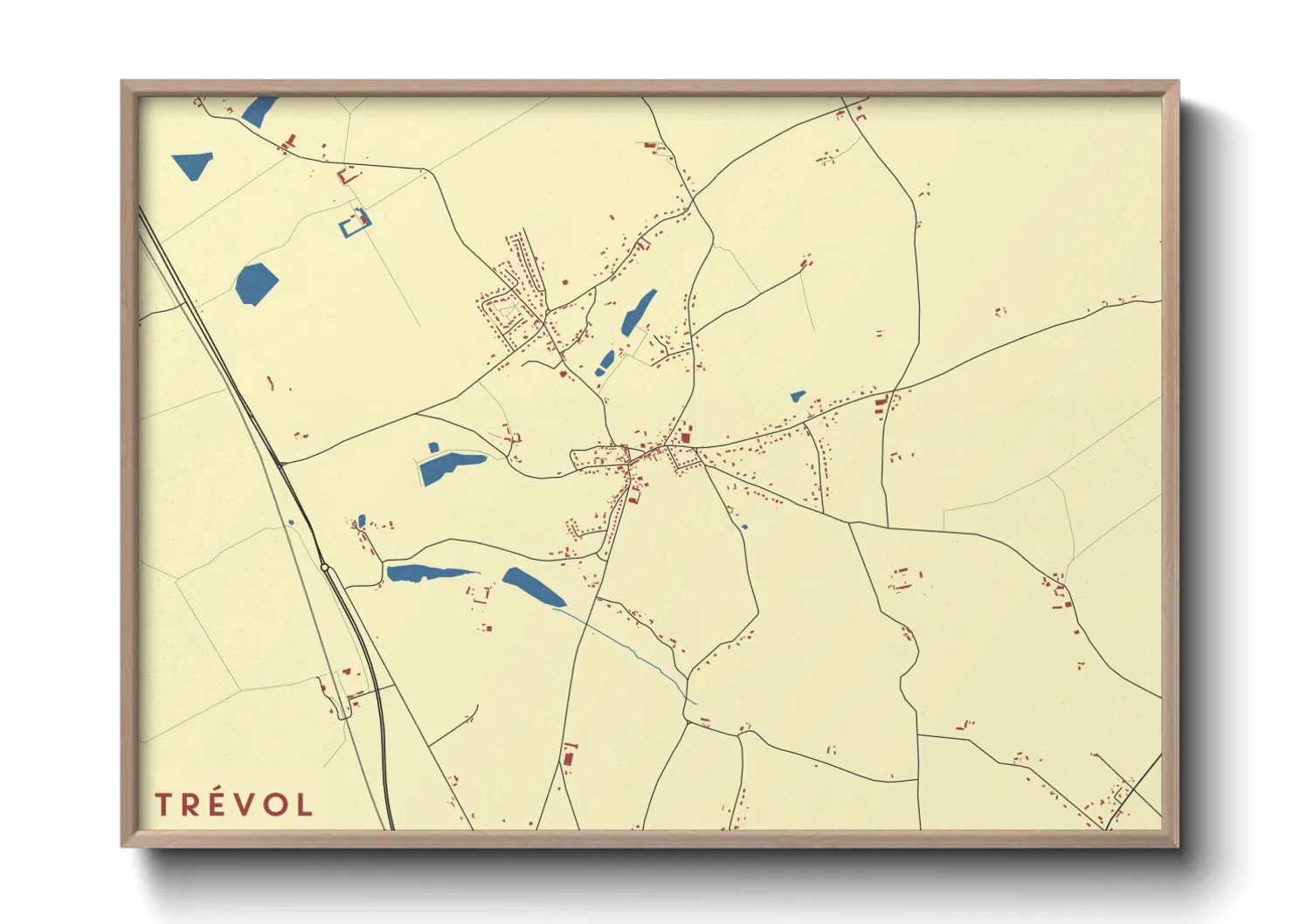 Une affiche de carte sur Trévol