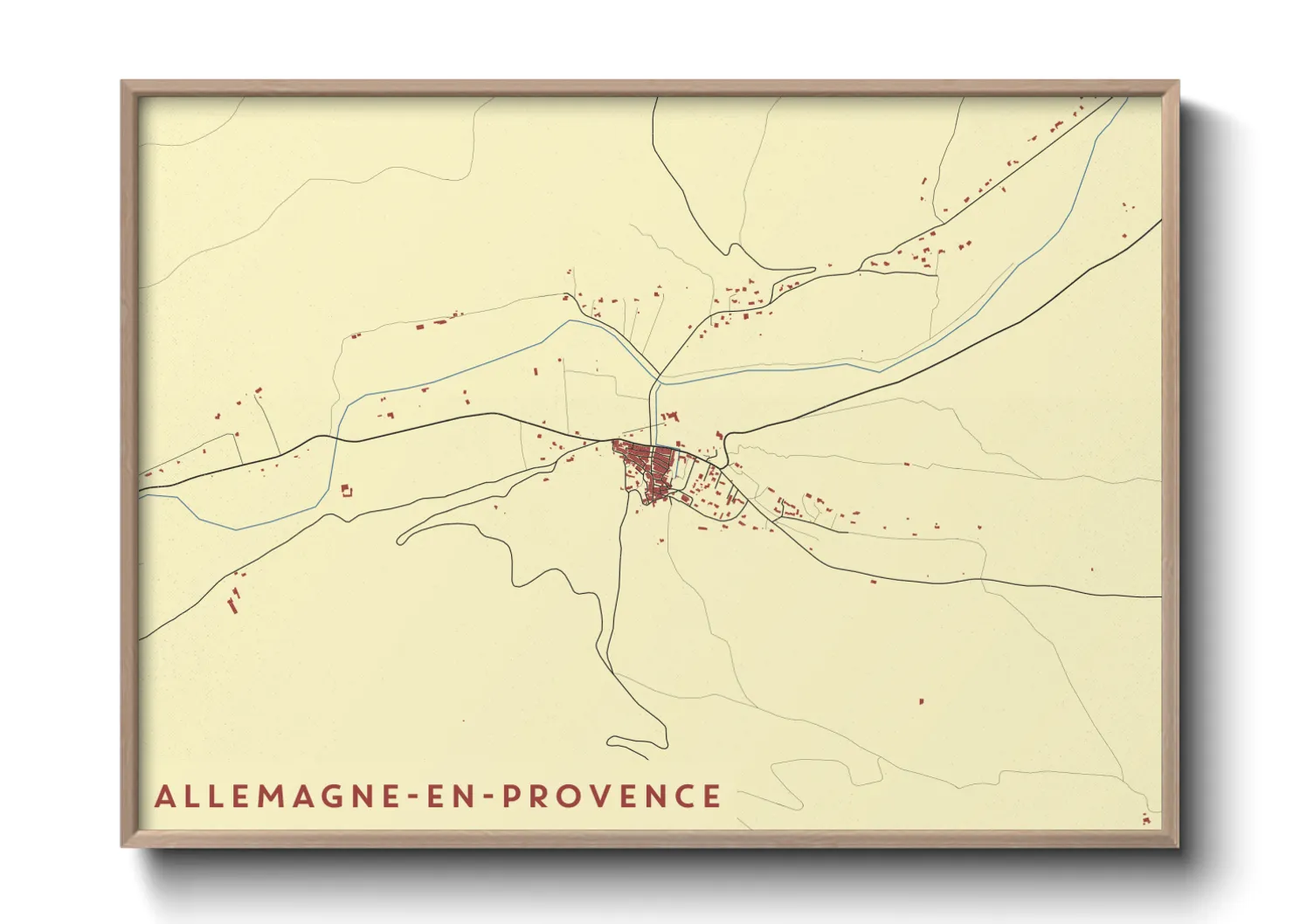 Une affiche de carte sur Allemagne-en-Provence