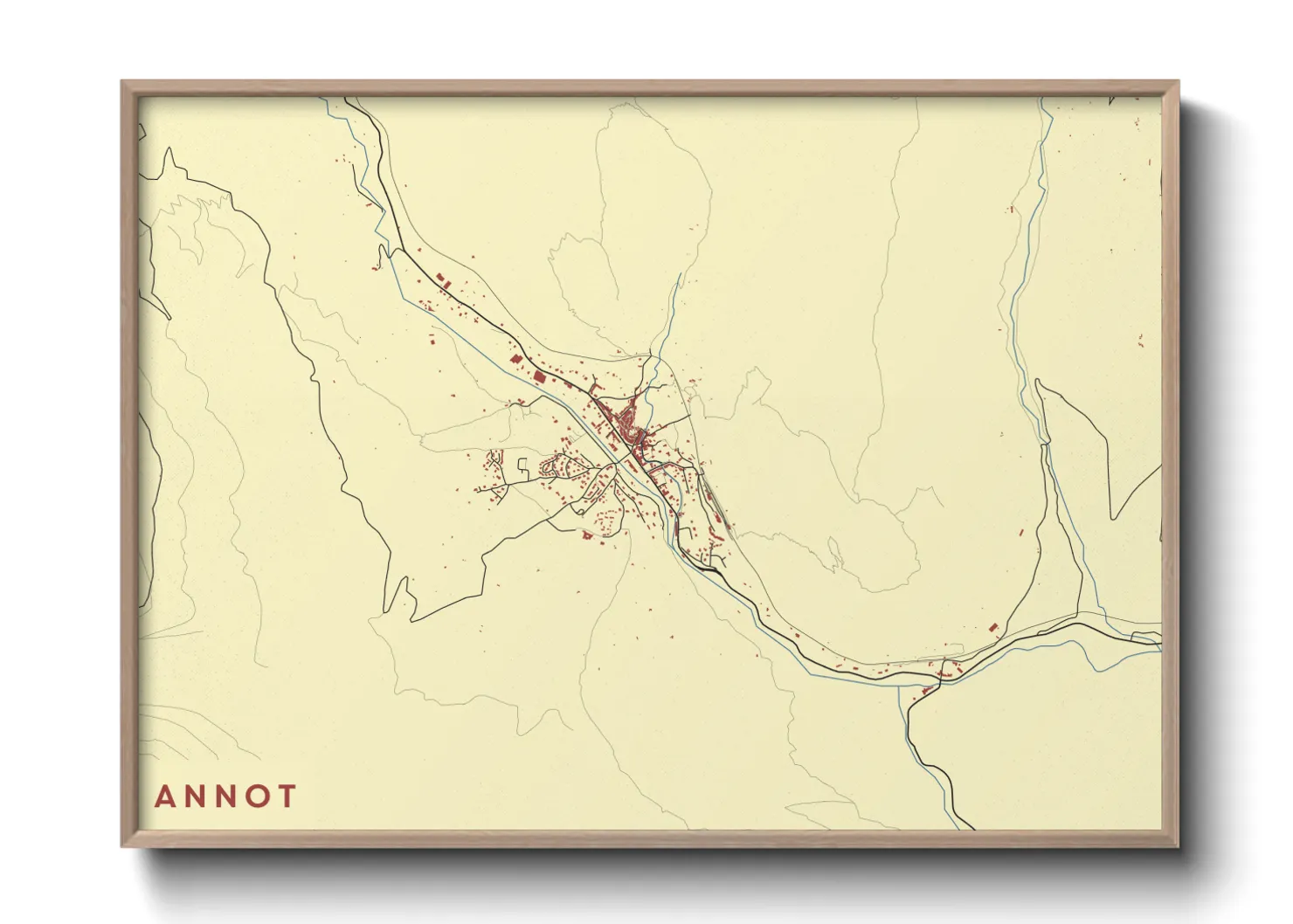 Une affiche de carte sur Annot