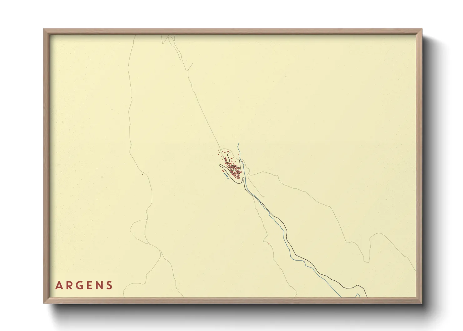 Une affiche de carte sur Argens