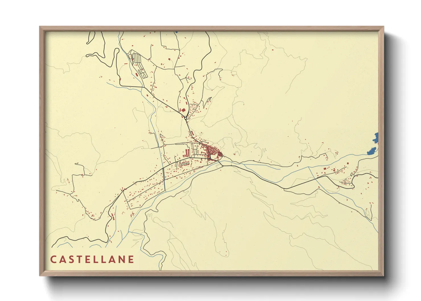 Une affiche de carte sur Castellane