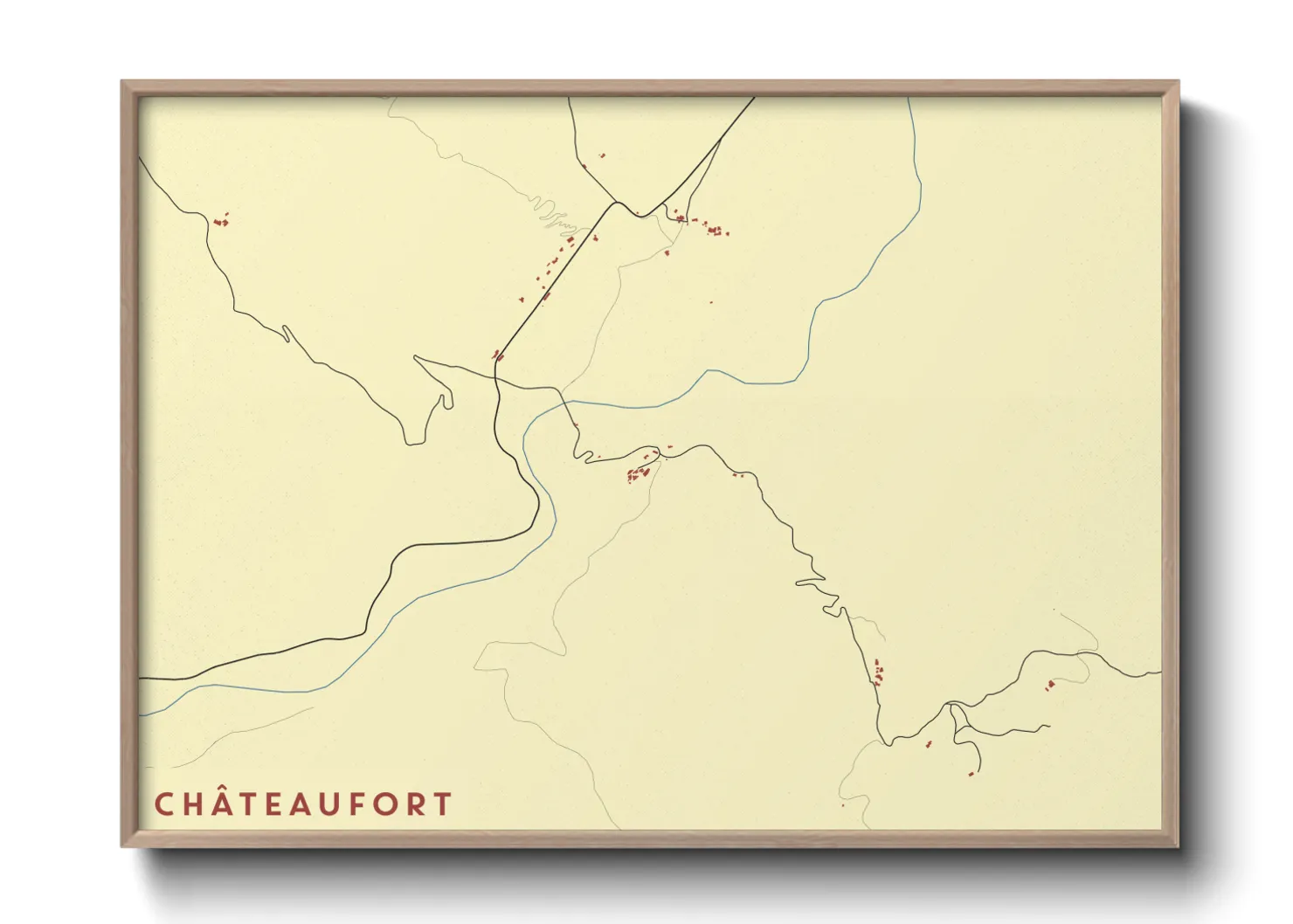Une affiche de carte sur Châteaufort