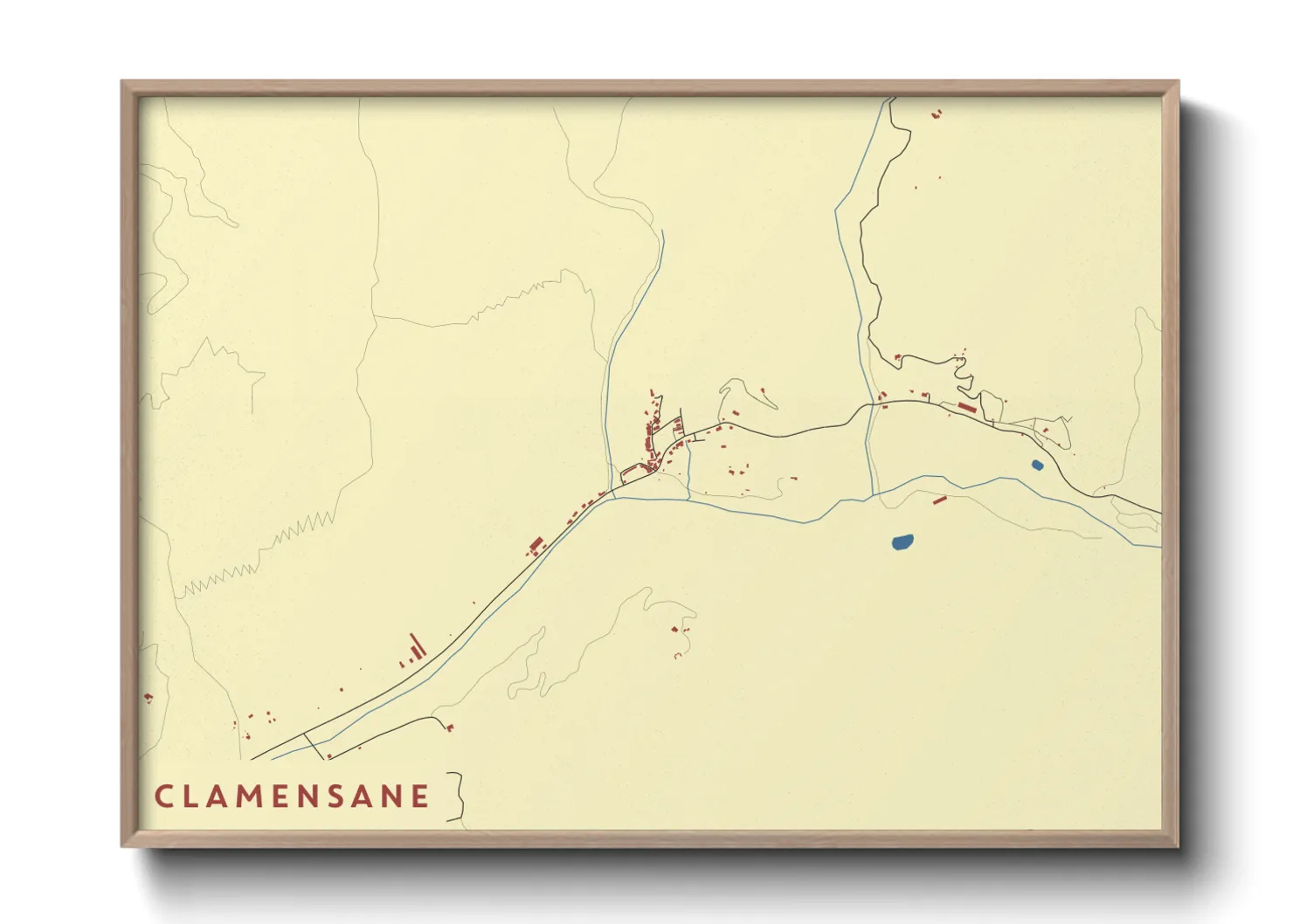 Une affiche de carte sur Clamensane
