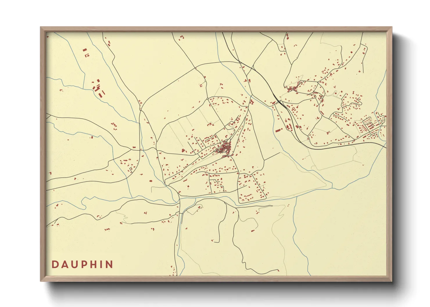 Une affiche de carte sur Dauphin