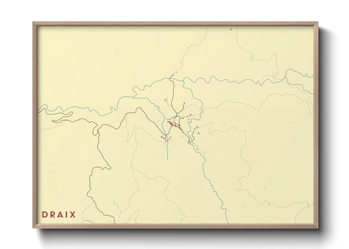 Une affiche de carte sur Draix