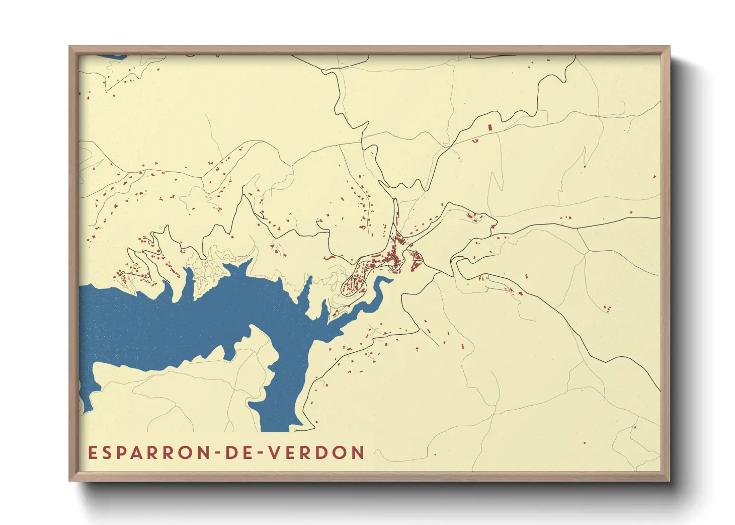 Une affiche de carte sur Esparron-de-Verdon