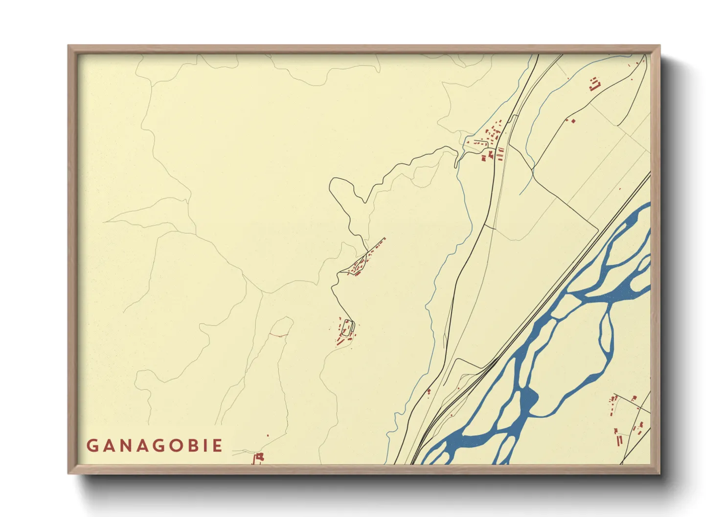 Une affiche de carte sur Ganagobie