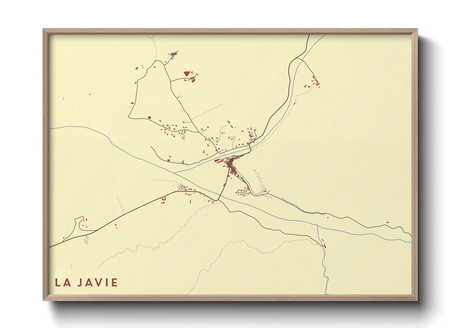 Une affiche de carte sur La Javie