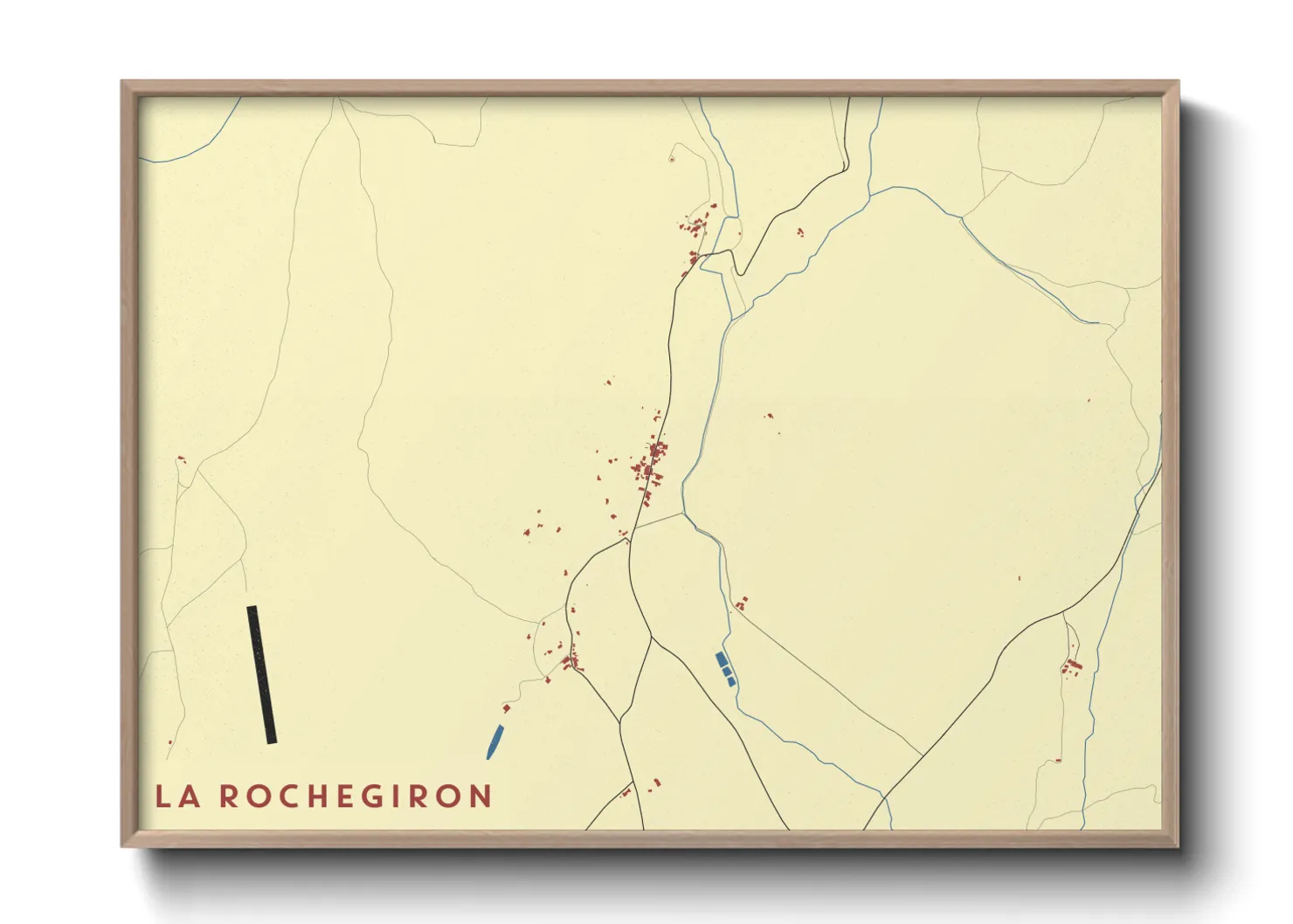 Une affiche de carte sur La Rochegiron