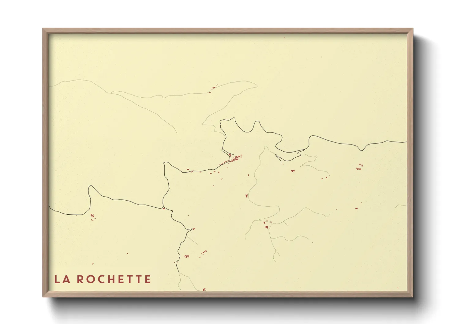 Une affiche de carte sur La Rochette