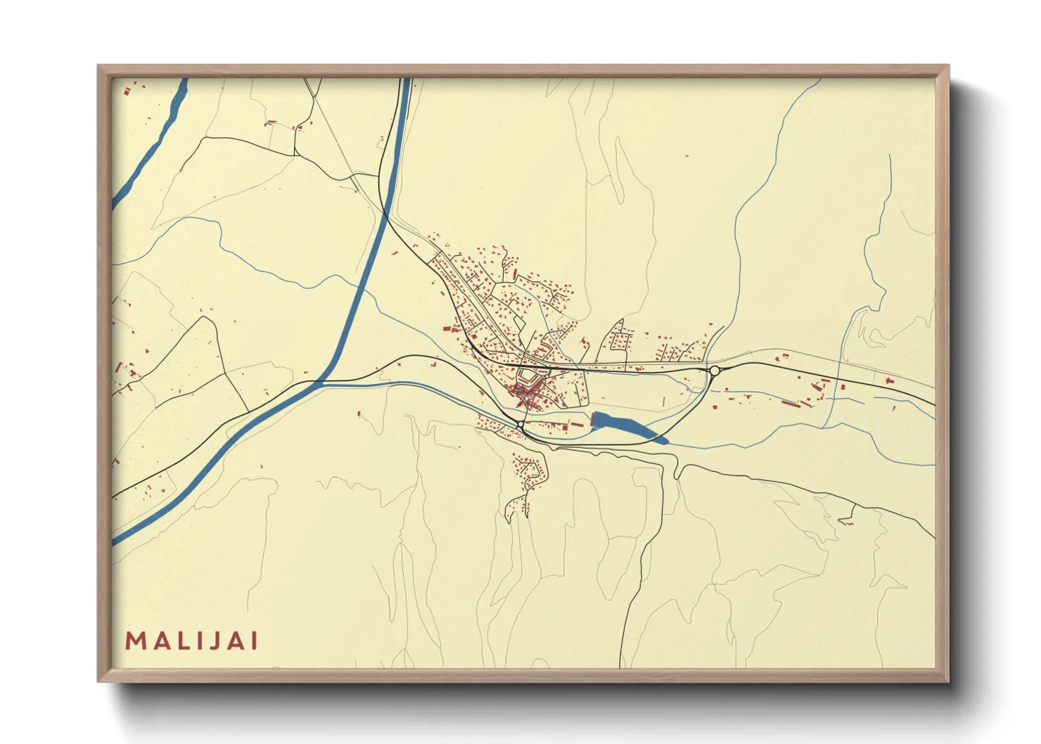 Une affiche de carte sur Malijai