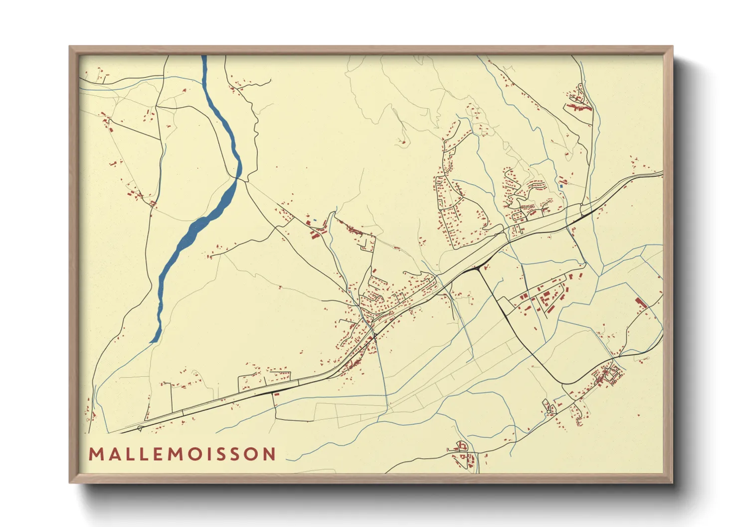 Une affiche de carte sur Mallemoisson