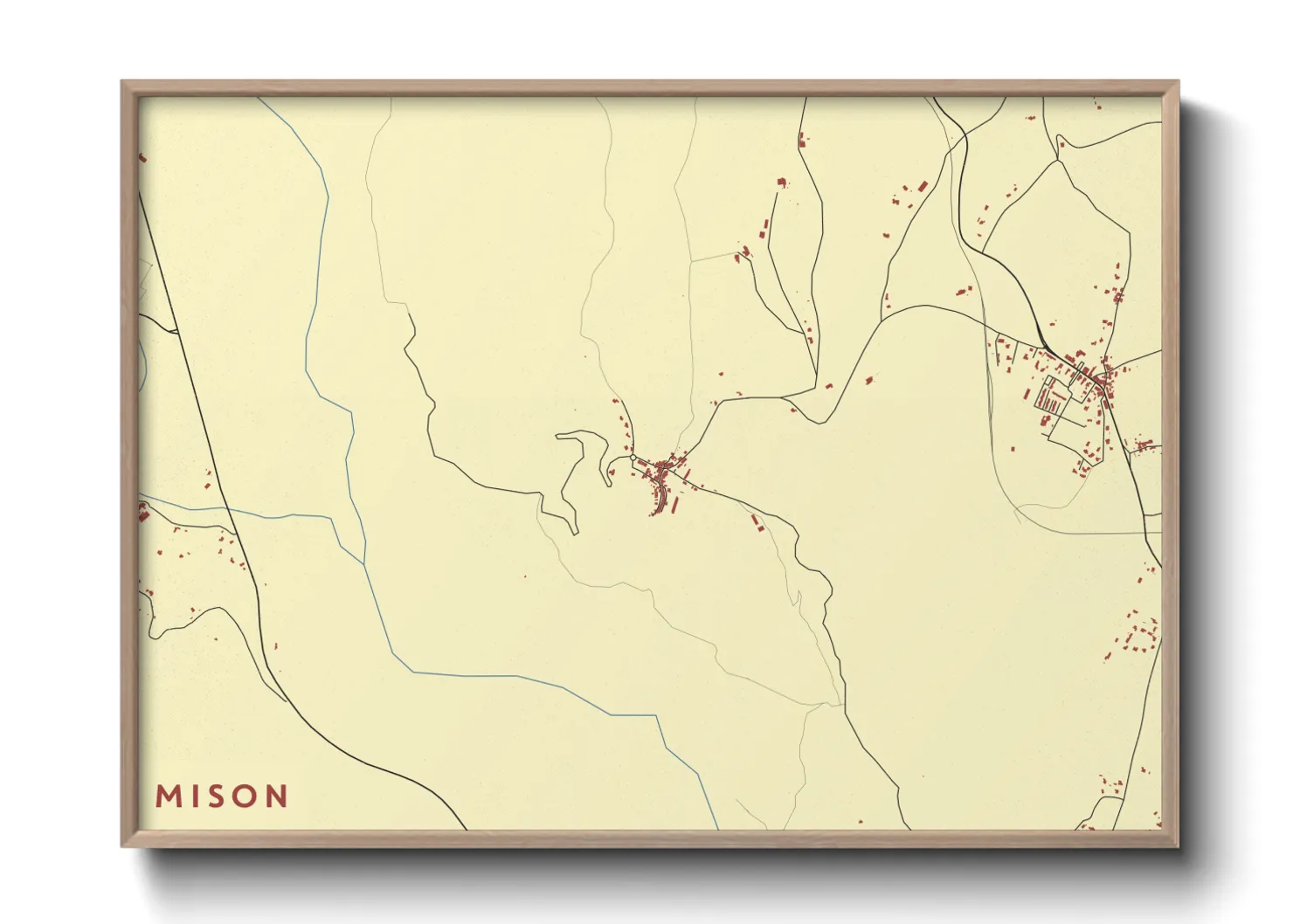 Une affiche de carte sur Mison