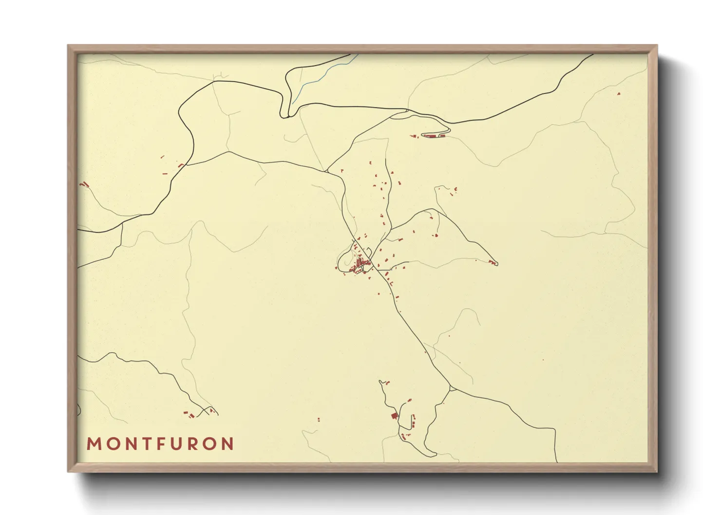 Une affiche de carte sur Montfuron