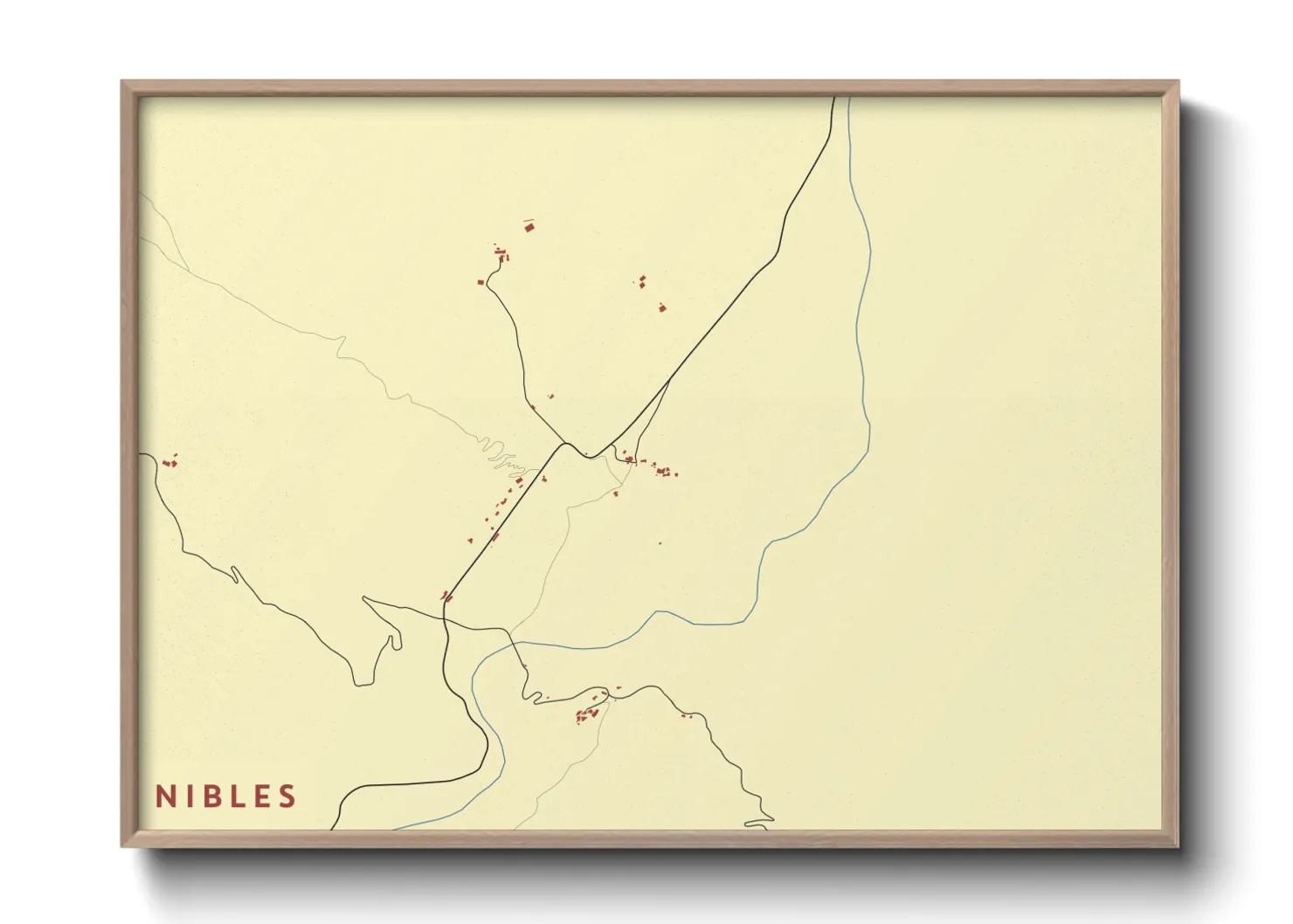 Une affiche de carte sur Nibles