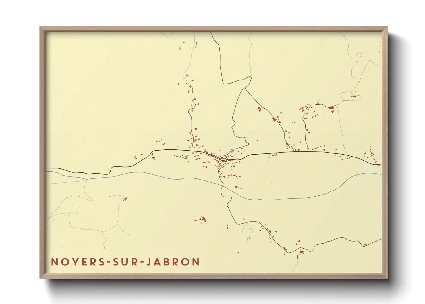 Une affiche de carte sur Noyers-sur-Jabron