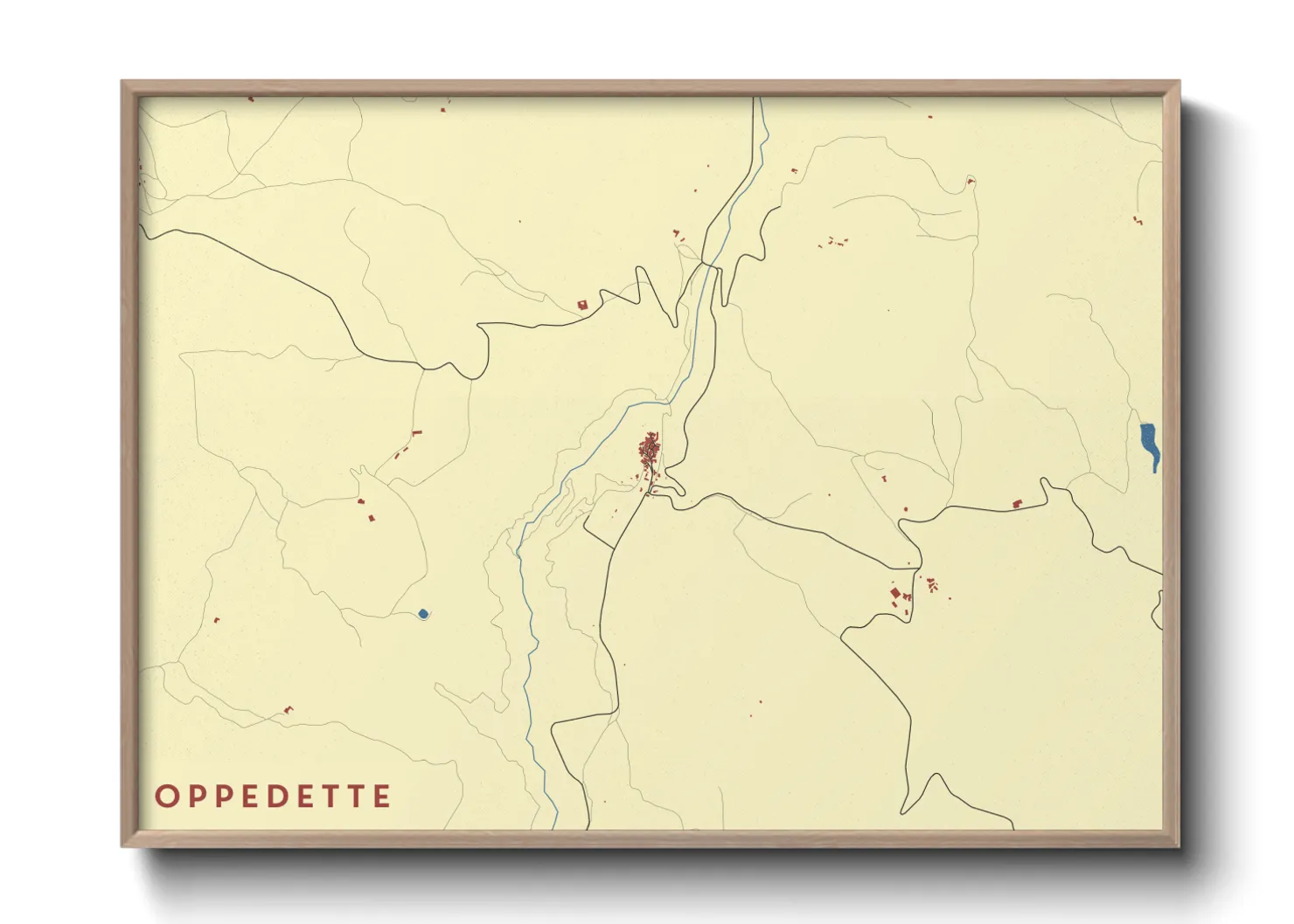 Une affiche de carte sur Oppedette