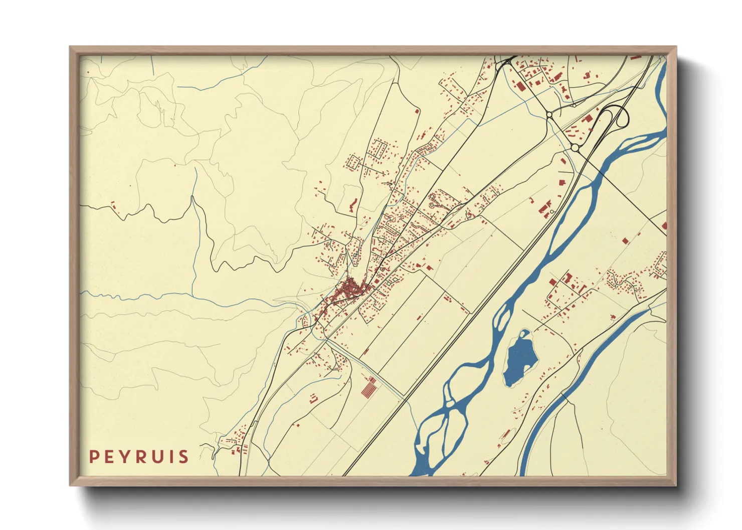 Une affiche de carte sur Peyruis