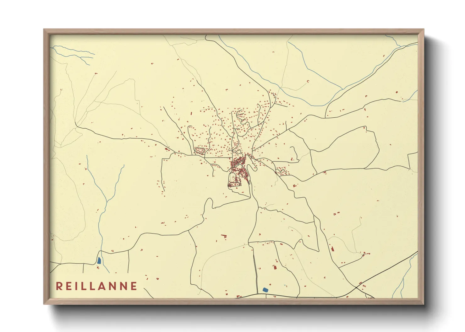 Une affiche de carte sur Reillanne
