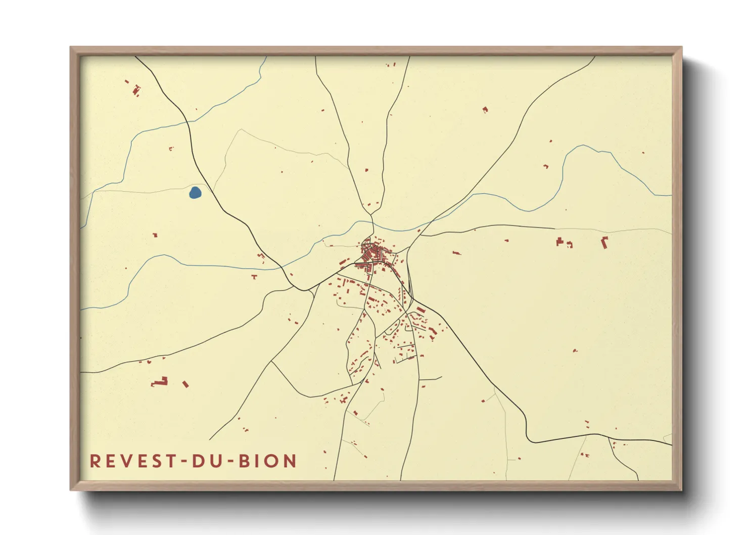 Une affiche de carte sur Revest-du-Bion