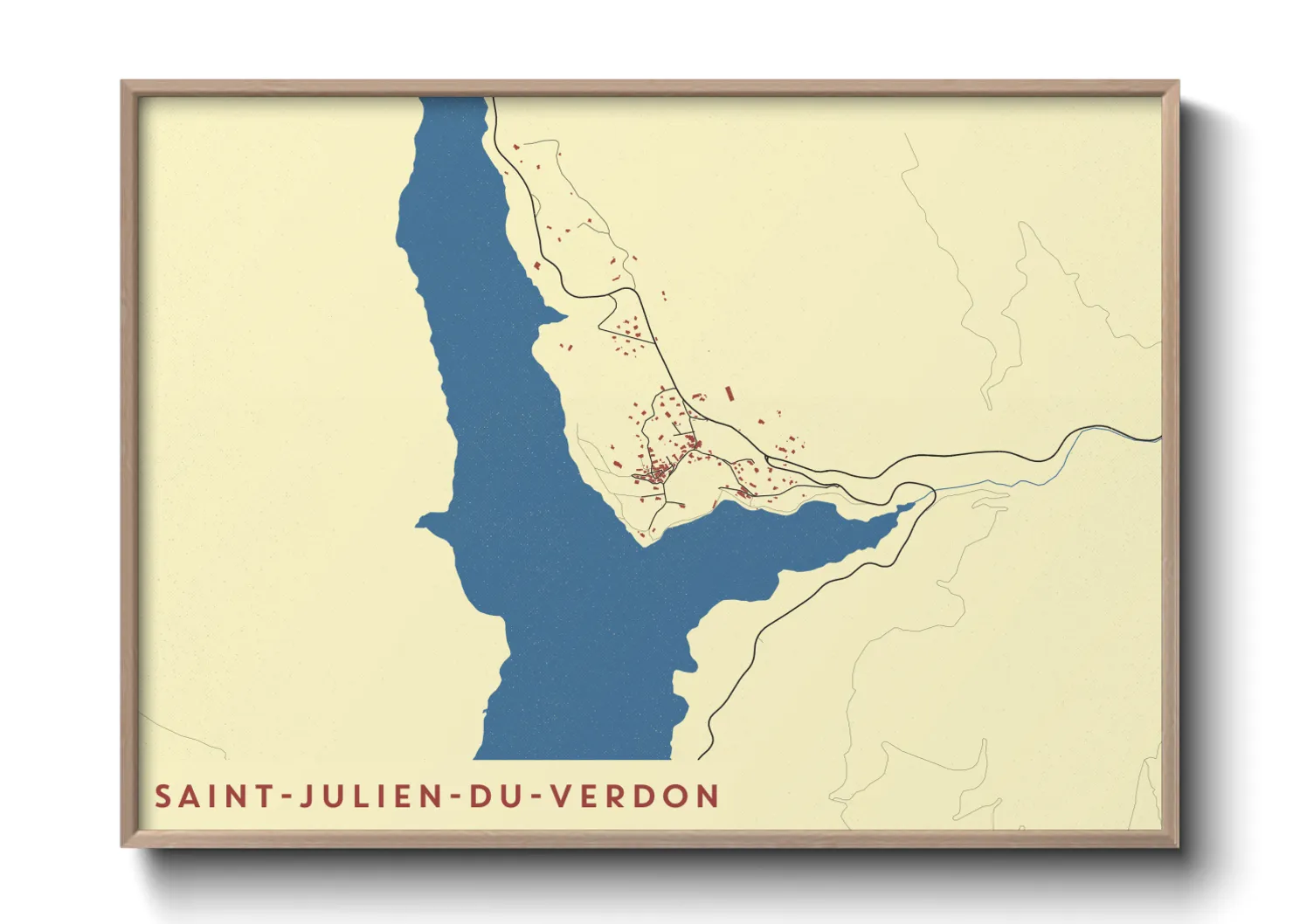 Une affiche de carte sur Saint-Julien-du-Verdon