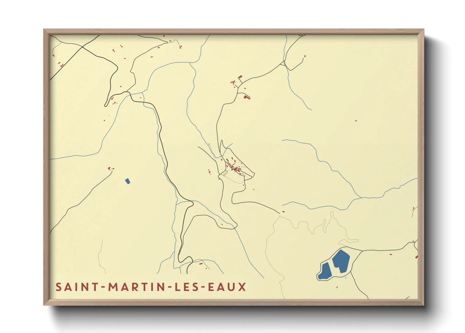 Une affiche de carte sur Saint-Martin-les-Eaux