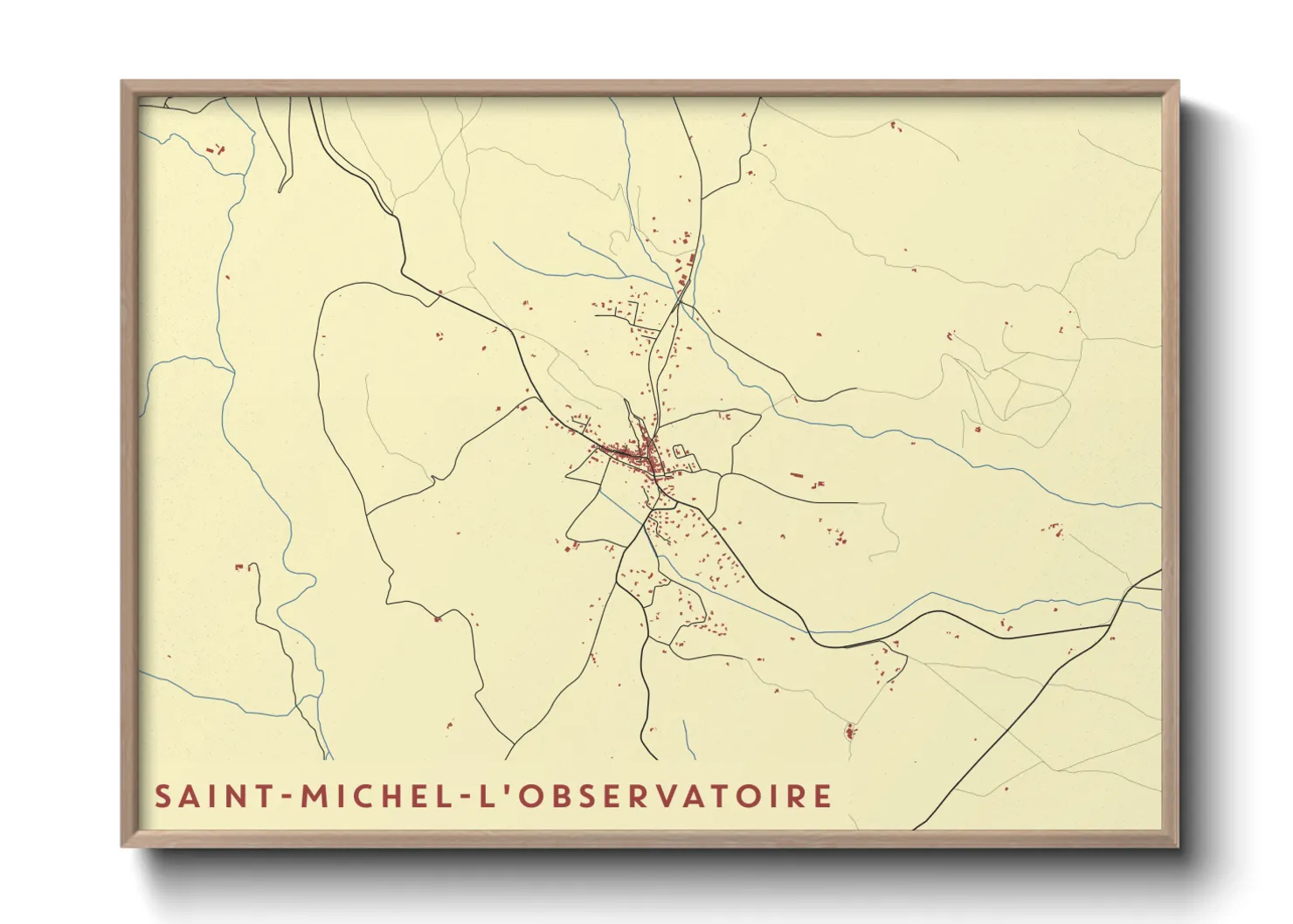 Une affiche de carte sur Saint-Michel-l'Observatoire