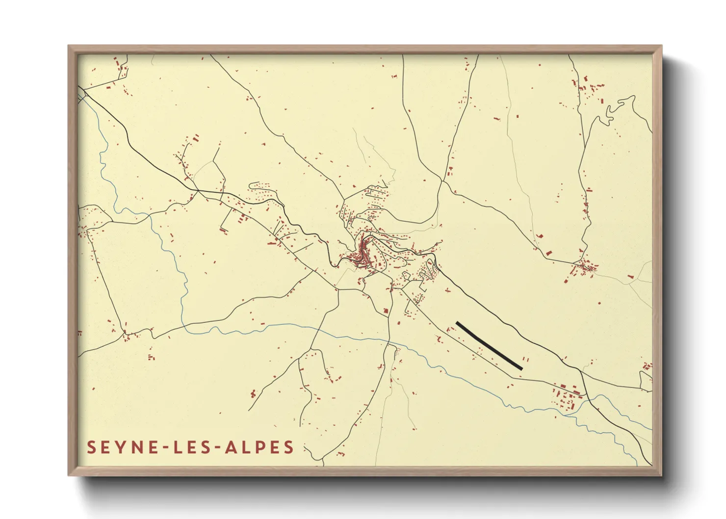 Une affiche de carte sur Seyne-les-Alpes