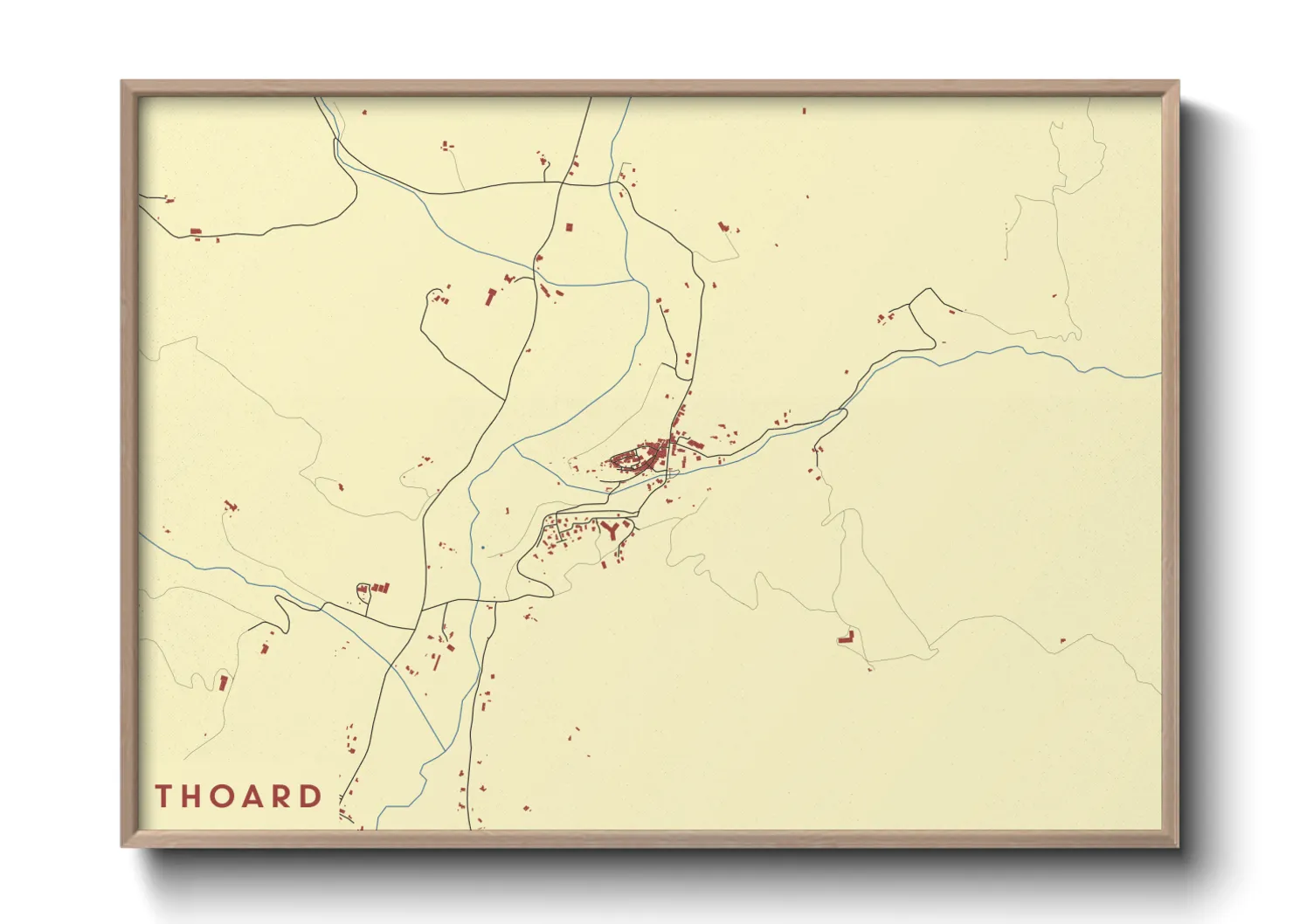 Une affiche de carte sur Thoard