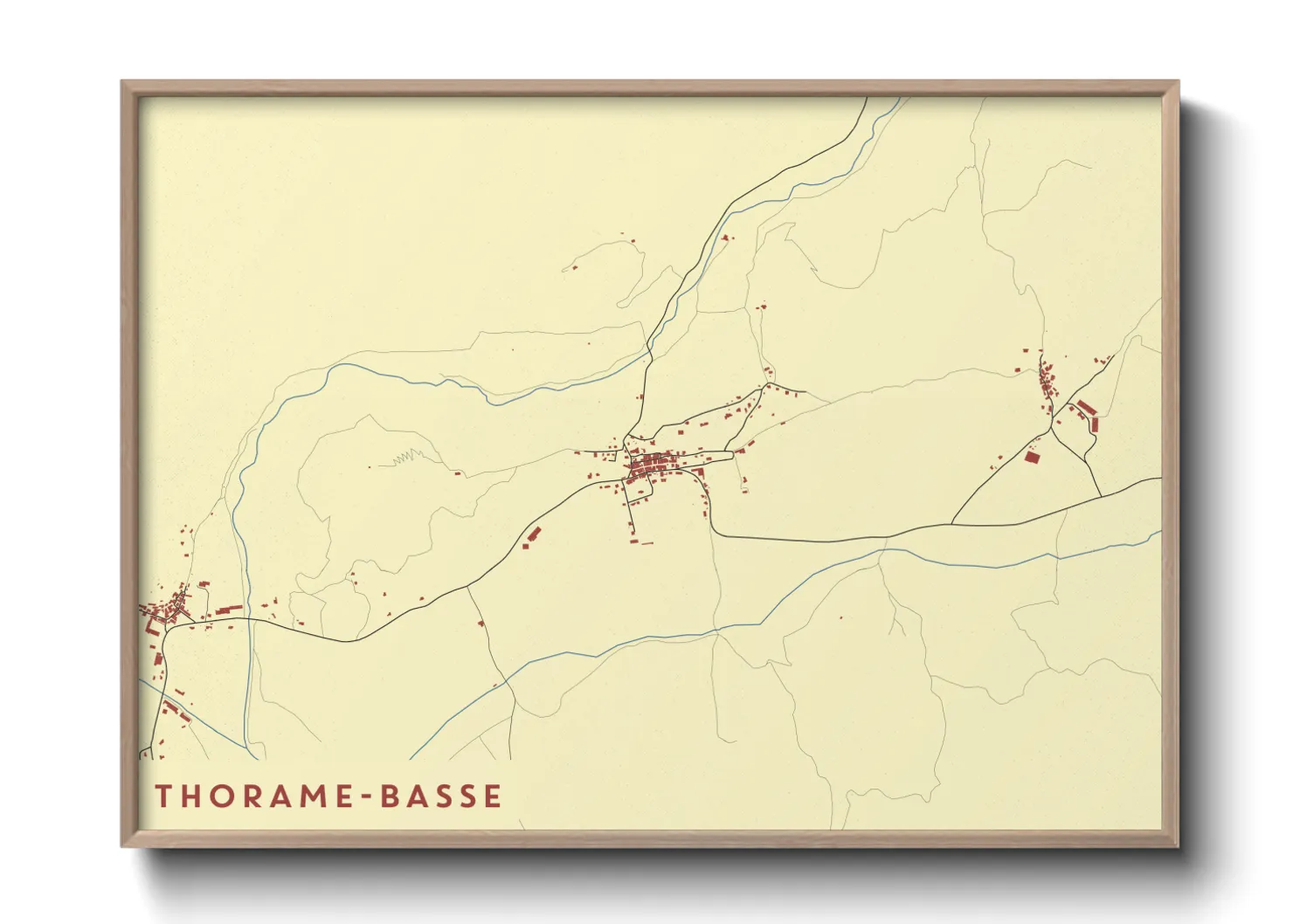Une affiche de carte sur Thorame-Basse